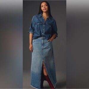 Pilcro Denim Maxi Skirt